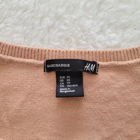 H&M camel brown lightweight knit cardigan with pockets - Picture 6 of 9